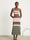 Model wearing the zigzag maxi dress, exuding confidence and grace at a formal event.