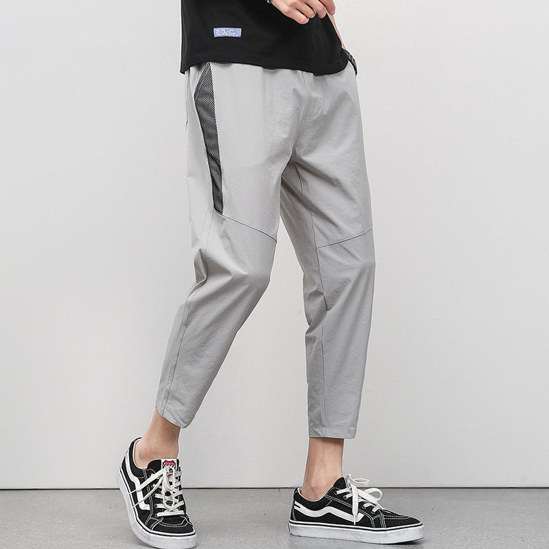 Chic Casual Drawstring Tapered Cropped Pants