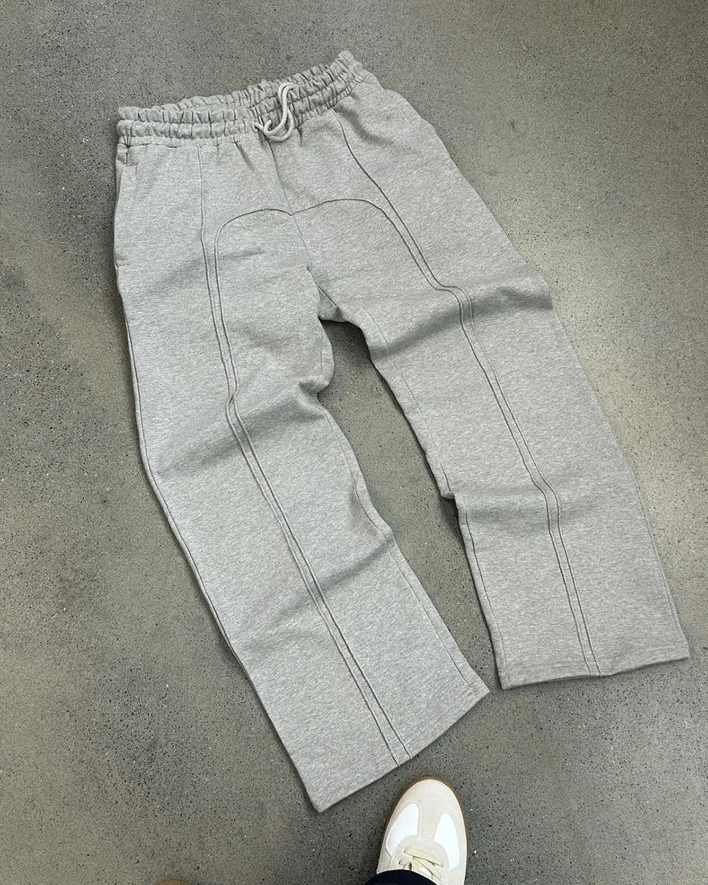 Stretch-Rope Casual Sweatpants in Black, Gray, and Green