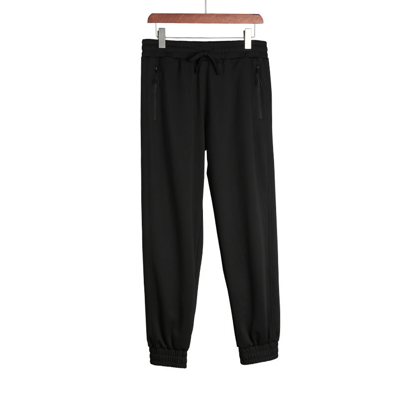 Men's Quick-Dry Baggy Leisure Pants in Black, Sapphire, Gray, and White - Ideal for Autumn & Winter Running
