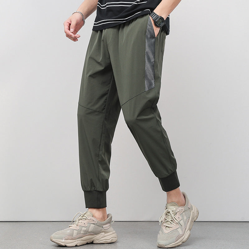 Chic Casual Tapered Cropped Pants, Drawstring Waist, Silky Blend Fabric, Comfortable & Trendy, Asian Sizes M-5XL.