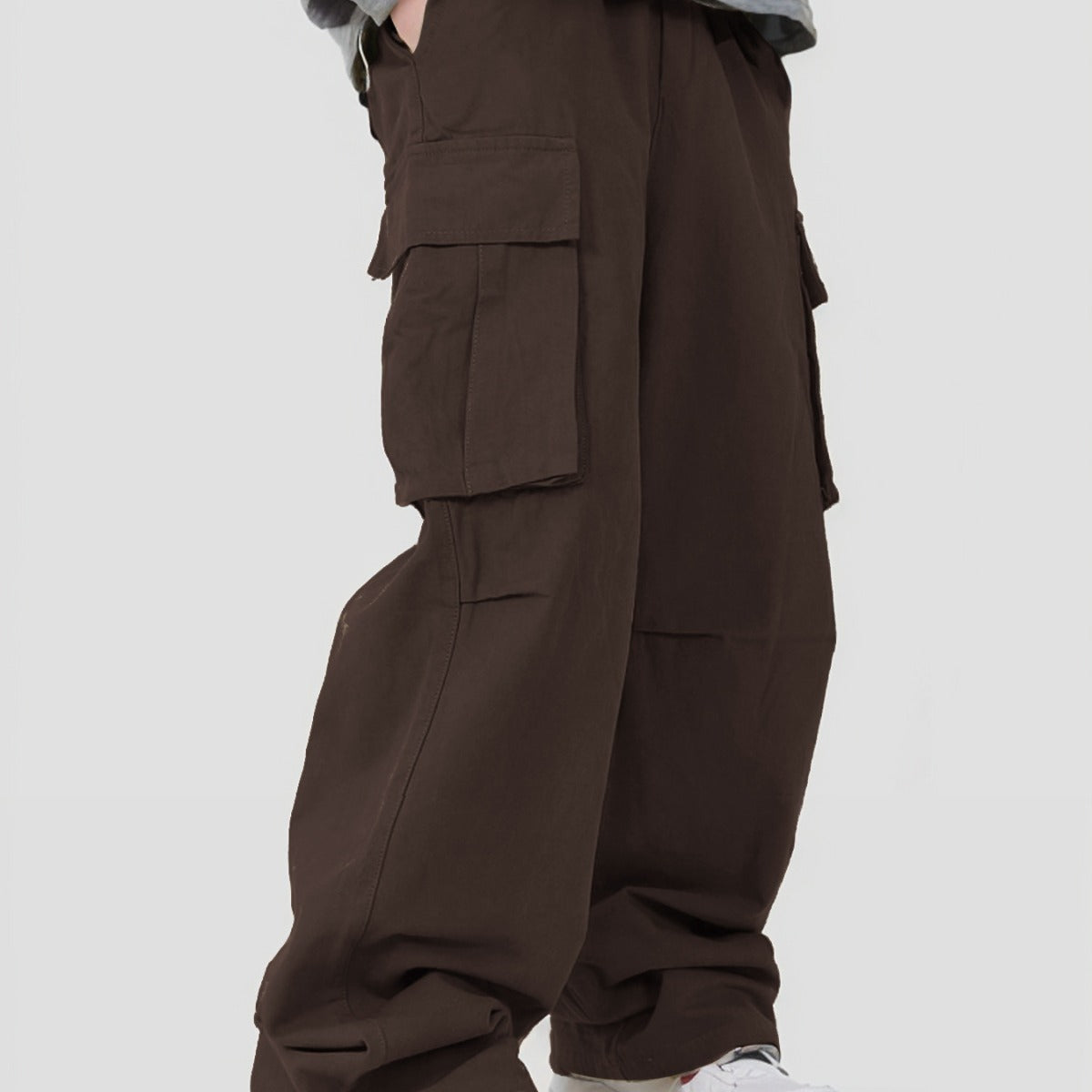 Versatile 3D Pocket Overalls in Various Colors - Comfortable, Lace-Up Loose Pants for Street Style - Polyester Material - Available in S to XXXL Sizes.