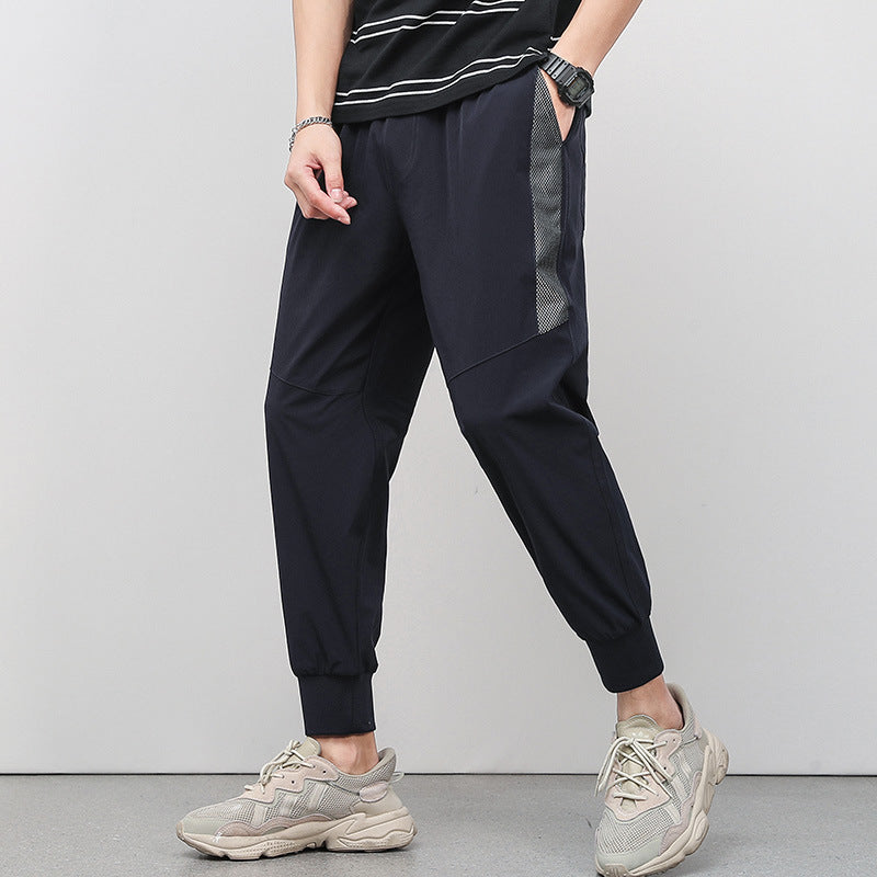 Chic Casual Drawstring Cropped Pants in Silky Fabric - Trendy, Comfortable, and Stylish Activewear for College Fashion.