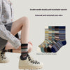 Vintage-Style Combed Cotton Women's Mid Tube Socks in Varied Colors