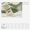 Chic Hong Kong Dad-Style Women's Platform Sports Shoes in Vibrant Green - Low-Top Design, Breathable and Stylish Footwear