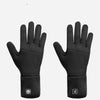 Warm Touchscreen Electric Heated Ski Gloves - Unisex Polar Fleece Black Gloves for Winter Sports.