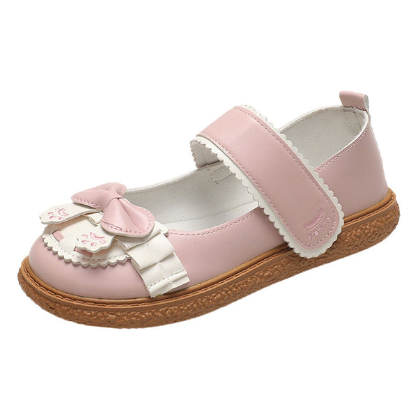 Chic Japanese Lolita Style Flats in Serene Blue