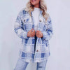Chic Multicolor Plaid Warm Winter Jacket for Women - Pink, Brown, Blue Plaid Pattern - Polyester Outerwear - Sizes S to XXXL - All-Match Fashion Coat