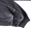 Men's Distressed Hooded Sweater in Neutral Grey, Fleece-Lined Winter Pullover with Hood and Split Stitch. Street Style Fashion for Men.