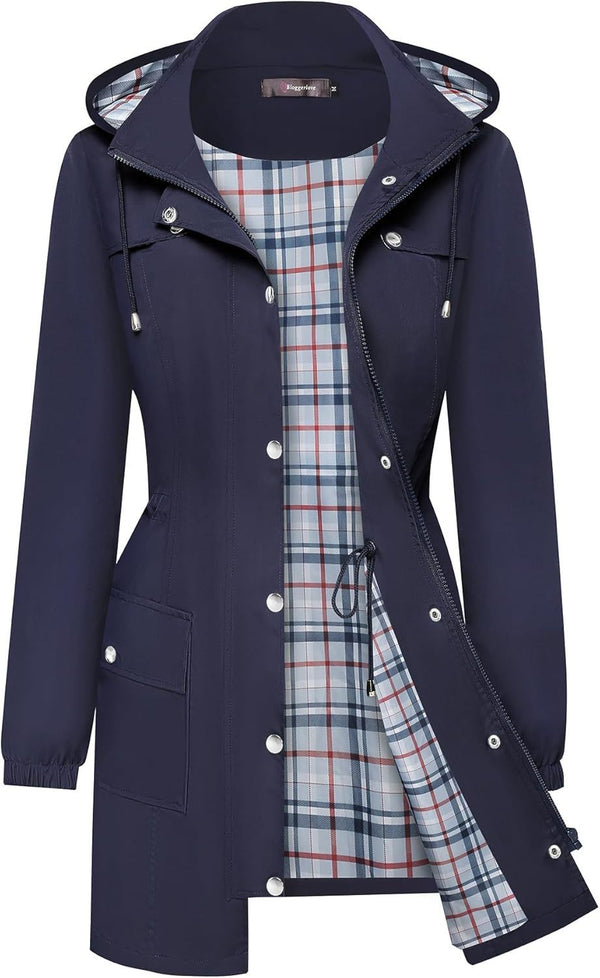Stylish Women's Windproof Anorak in Wine Red, Navy Blue, Light Gray, Bright Yellow, or Black - Japanese & Korean Style Outerwear.