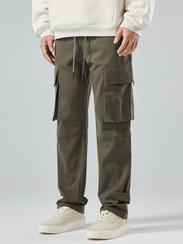 Men's Vintage Bound Leg Casual Pants with Micro-Elastic Fabric in Multiple Sizes - USA Trendy Fashion