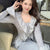 Cozy Bell Sleeve Knitted Cardigan for Autumn & Winter Women's Fashion
