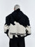 Men's Classy B&W Embroidered Two-piece Hoodie, Casual & Stylish Pullover - Black & White Palette