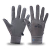 Unisex Cycling Gloves with Touchscreen Functionality - Black & Gray - Sun Protection - Breathable Polyester - Sizes S, M, L