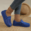 Plus Size Lace-up Flat Loafers in Black, Green, Blue & Purple, British Style with Comfortable Platform Heel & Breathable Design