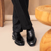 Men's Leather Outdoor Shoes - Black or Brown, Sizes 38-45 | Square-toed style, High-Quality, Comfortable, Wear-resistant.