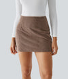 Chic A-Line Corduroy Skirt for Women in Black - Short Length - Sizes S to XL - Trendy Fashion Piece
