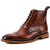 Men's British Cowhide Leather High-Top Lace-Up Boots in Dark Brown or Black - Breathable, Durable, and Stylish Men's Boots