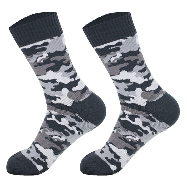 Breathable Nylon Outdoor Sports Socks for Hiking, Cycling & Skiing - Multicolor Unisex Mid-Calf Socks.