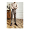 Classic Men's Business Casual Pants in Grey - Retro British Style Straight-leg Fit