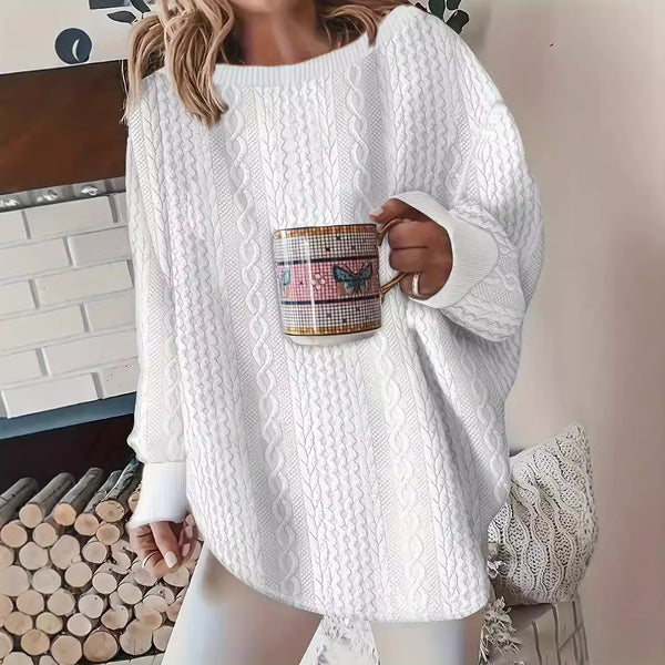 Cozy Loose Pullover Sweater for Autumn/Winter | Plus Sizes Available in Polyester | Women's Fashion