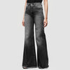Vintage Wide-Leg Mid-Waist Plus Size Denim Jeans - Retro Street Style Women's Jeans for All Climates