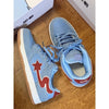 Color-Block Blue Low Top Sneakers for Women - Trendy and Comfortable Casual Shoes, Vulcanized Sole, Round Toe Head