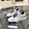 Men's Leather Casual Breathable Sneakers - Winter Comfort - Low-top Lace-up Shoes in Black White, White, Red, Green - Stylish and Durable.