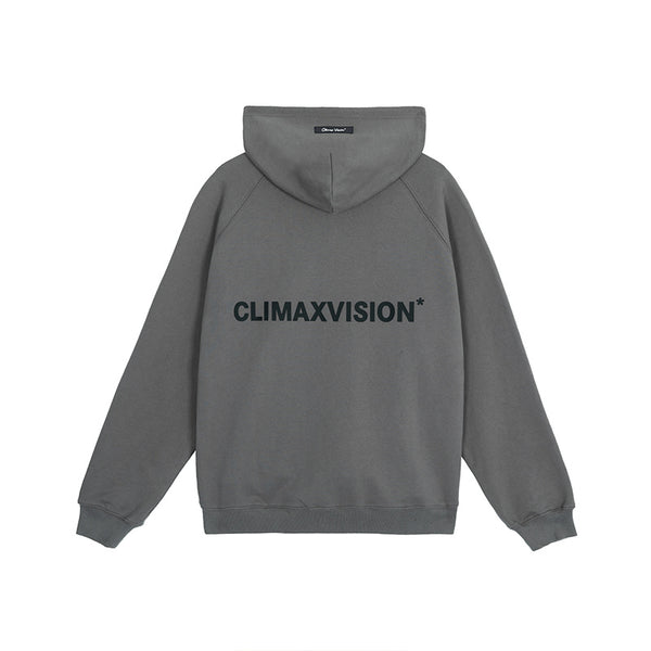 Chic Couple's Tape Print Zip-Up Hoodie in Classic Colors