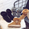 Women's Lace-Up Winter Ankle Boots in Matte Leather - Cozy & Stylish, Flat Heel, Warm Faux Wool Lining - Ideal for Fashionable Winter Walks