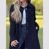 Women's Thermal Fleece Jacket in Black - Single Breasted Design