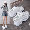 Comfy Height-Boosting White Casual Sneakers for Women - Stylish Everyday Shoes with Comfortable Design
