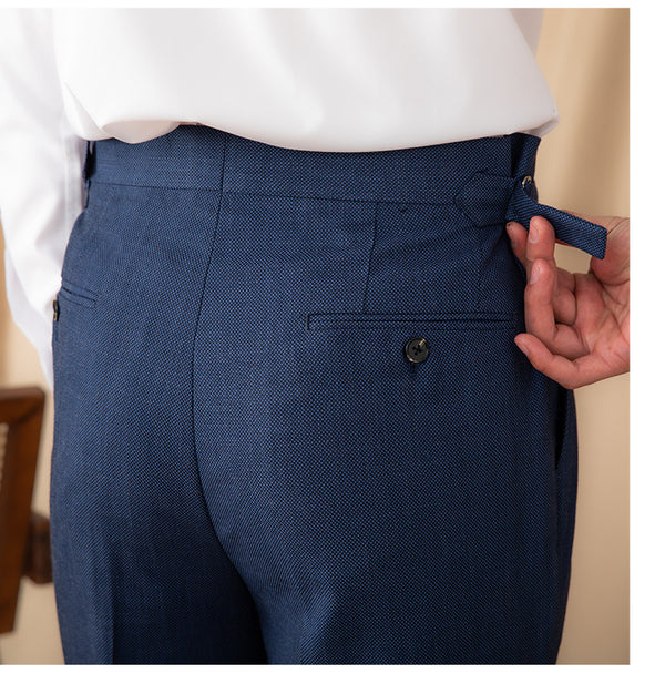Elegant High-Waist Straight Trousers in Grey, Fog Blue, or Light Coffee - Daily Wear Casual Pants