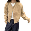 Autumn Chic Baseball Jacket in Gray and Khaki - Korean Vintage Style Casual Outerwear