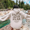 "Faith Over Fear" Christian Unisex Hoodie, Street Fashion, Comfortable Cotton Blend Sweatshirt