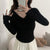 Chic One-Shoulder Women’s Top, Long Sleeve, Cold-Shoulder Style - Slim fit, lightweight polyester with unique splicing element. Versatile for casual to chic outings.