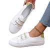 Versatile White Slip-on Flats for Women with Comfortable Low Heel - Casual and Chic Fashion Shoes for All Occasions