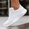 Women's Low-Top Lace-Up Sport Shoes in White, Black, and Pink