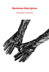 Black Leather Performance Gloves for Pole Dancing and Bars - High Elasticity, Elegant Design, Durable Leather - Enhance Your Performance!