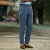 High Waist Linen Trousers in Creamy-white, Khaki, Navy Blue - US Sizes - Women's Fashion - Plus Sizes - Vintage Style