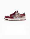 Trendy Casual Street Sports Shoes in Wine Red with Color Blocking, Unisex, Multi-Size - Youth Trend Footwear