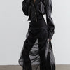Vintage-Style Black Pleated Skirt Ensemble, Elegant & Versatile Women's Fashion