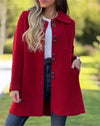 Women's Thermal Fleece Jacket - Single Breasted Design, Various Colors, Size-inclusive, Polyester, Warm Winter Wear