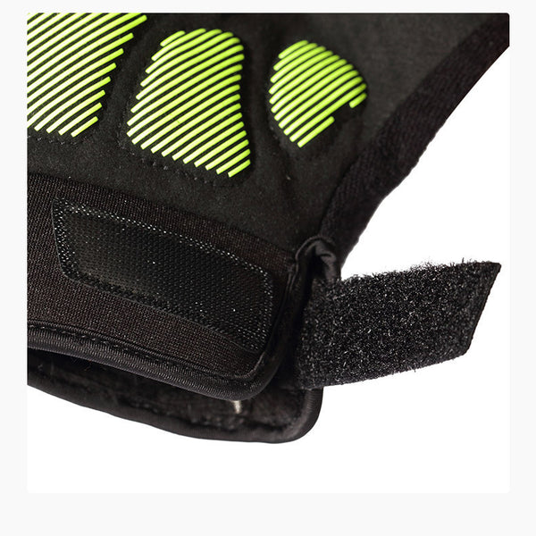 LED Illuminated Fingerless Outdoor Adventure Gloves in Black - Perfect for hiking, biking, camping, and more. Unisex sizes available.