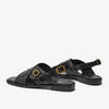 Elegant Cross Strap Flat Sandals - Women's Fashion. Comfortable & Stylish Summer Footwear. Choose from Classic Black, Cocoa Coffee, or Retro Brown.