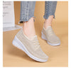 Breathable Mesh Women's Wedge Heels - Casual Platform Style in MM-K1 Black and MM-K1 cards