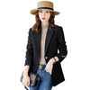 Chic Spring Autumn Slim-Fit Women's Suit Jacket in Black Brown Caramel Solid Colors Professional Casual Wear Slim Fit SEO Fashion