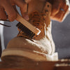 Vintage Style American Mid-Top Suede Leather Boots in Sand - Round Toe, Lace-up, Flat Heel - Men's Retro Footwear Odour-Free Comfort