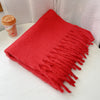 Winter Women's Cashmere-Like Tassel Scarf - Solid Color Variety