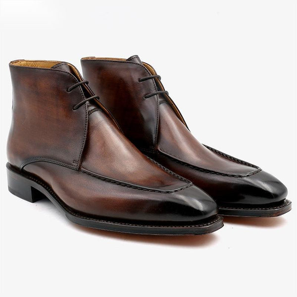 Handcrafted Men's Leather Boots with Cowhide Soles - Custom Colors, Comfort Fit, Durable, Full-Grain Leather, Stylish & Quality Craftsmanship.